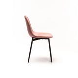 AVA VELVET DINING CHAIR - BLUSH