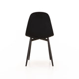 AVA VELVET DINING CHAIR - BLACK