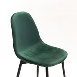 AVA VELVET DINING CHAIR - FOREST GREEN