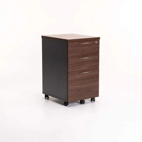 AXA MOBILE 3 DRAWER UNIT - WALNUT