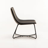 AXEL LEATHER TOUCH CHAIR - DARK GREY