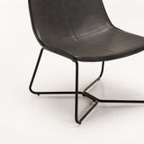 AXEL LEATHER TOUCH CHAIR - DARK GREY
