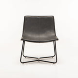 AXEL LEATHER TOUCH CHAIR - DARK GREY