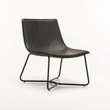 AXEL LEATHER TOUCH CHAIR - DARK GREY