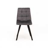 AYLA VELVET DINING CHAIR - GREY