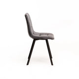 AYLA VELVET DINING CHAIR - GREY