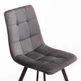 AYLA VELVET DINING CHAIR - GREY