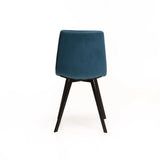 AYLA VELVET DINING CHAIR - PETROL BLUE