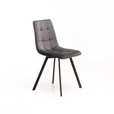 AYLA VELVET DINING CHAIR - GREY