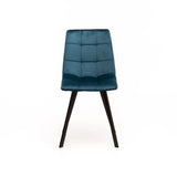 AYLA VELVET DINING CHAIR - PETROL BLUE
