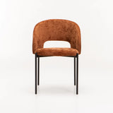 AZURI FABRIC DINING CHAIR - RUST