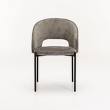 AZURI FABRIC DINING CHAIR - LIGHT GREY