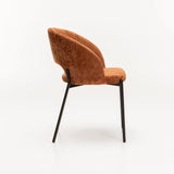 AZURI FABRIC DINING CHAIR - RUST