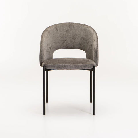 AZURI FABRIC DINING CHAIR - LIGHT GREY