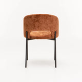 AZURI FABRIC DINING CHAIR - RUST