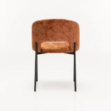 AZURI FABRIC DINING CHAIR - RUST