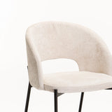 AZURI FABRIC DINING CHAIR - OATMEAL