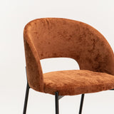 AZURI FABRIC DINING CHAIR - RUST