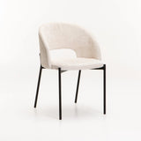 AZURI FABRIC DINING CHAIR - OATMEAL