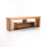 BARI 160cm 1 DOOR TV UNIT - WILD OAK/BLACK