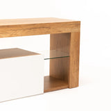 BARI 160cm 1 DOOR TV UNIT - WILD OAK/WHITE