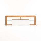 BARI 160cm 1 DOOR TV UNIT - WILD OAK/WHITE