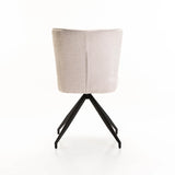 BARI FABRIC DINING CHAIR - CREAM