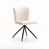 BARI FABRIC DINING CHAIR - CREAM