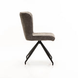 BARI FABRIC DINING CHAIR - GREY