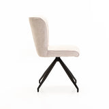 BARI FABRIC DINING CHAIR - CREAM