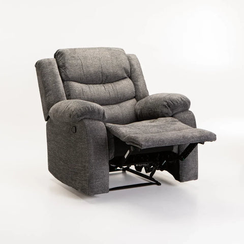 BAZ FABRIC ARMCHAIR RECLINER - GREY