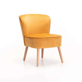 BEAU VELVET CHAIR - MUSTARD W/LIGHT LEGS