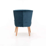 BEAU VELVET CHAIR - PETROL BLUE W/LIGHT LEGS