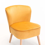 BEAU VELVET CHAIR - MUSTARD W/LIGHT LEGS