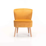 BEAU VELVET CHAIR - MUSTARD W/LIGHT LEGS