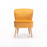 BEAU VELVET CHAIR - MUSTARD W/LIGHT LEGS