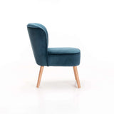 BEAU VELVET CHAIR - PETROL BLUE W/LIGHT LEGS