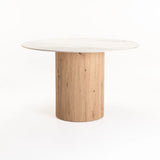 BELLE 120cm ROUND STONE TOP DINING TABLE