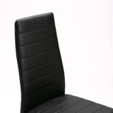 BENNY LEATHER TOUCH DINING CHAIR - BLACK