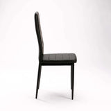 BENNY LEATHER TOUCH DINING CHAIR - BLACK