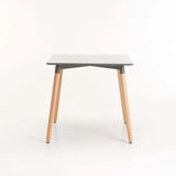 BETTY 80x80cm WOODEN LEG DINING TABLE - DARK GREY
