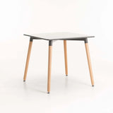 BETTY 80x80cm WOODEN LEG DINING TABLE - DARK GREY