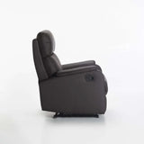 BO LEATHER TOUCH ARMCHAIR RECLINER - BROWN