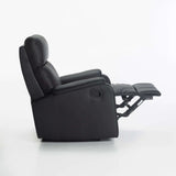 BO LEATHER TOUCH ARMCHAIR RECLINER - BLACK