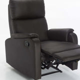 BO LEATHER TOUCH ARMCHAIR RECLINER - BROWN