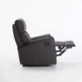 BO LEATHER TOUCH ARMCHAIR RECLINER - BROWN