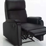 BO LEATHER TOUCH ARMCHAIR RECLINER - BLACK