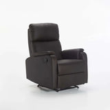 BO LEATHER TOUCH ARMCHAIR RECLINER - BROWN