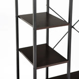 BOLT MULTI SHELF & HANGING OPEN ROBE - WENGE/BLACK