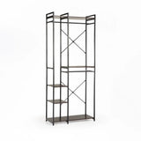 BOLT MULTI SHELF & HANGING OPEN ROBE - WENGE/BLACK